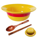 Luffy's Straw Hat Noodle Bowl Set - A Must-Have Anime Collectible for Fans! Use for Ramen, Snacks & Salad, Includes Chopsticks & Spoon (Eco-Friendly)