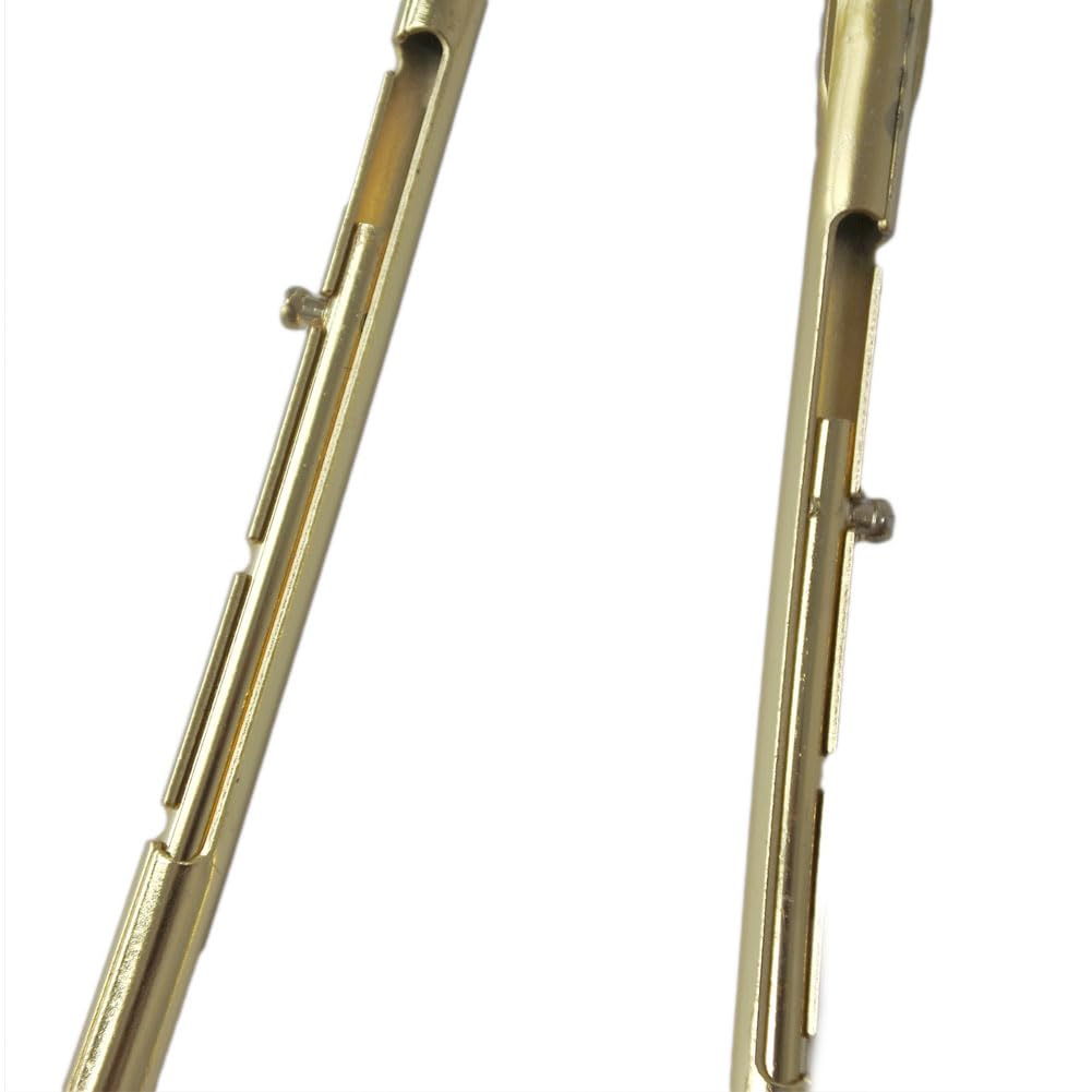 LISSION Lamp Shade Harp Holder, Adjustable Lampshade Adapter Height 7 8 9 10 inch, with Standard Saddle, E14 E26 E27 Adapter Base UNO Fitter Adapter Converter Finial Set, Golden Color