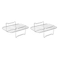 [2-Pack] Air Fryer Rack for Ninja Foodi DZ201/DZ401 | Stainless Steel Multi-Layer Rectangle Stackable Dehydrator Rack | Accessories Compatible with Ninja Foodi Double Basket Air Fryers