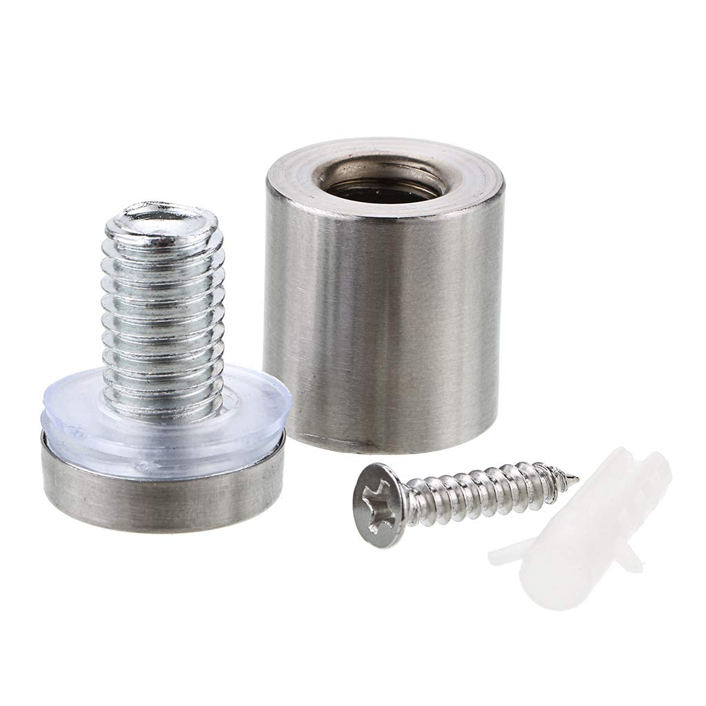 BTSKY 24 Pack Sign Standoff Screws 1 x 1 Inch, Advertising Glass Standoff Nail Hardware, Stainless Steel Standoffs for Glass Panel Plexiglass Picture