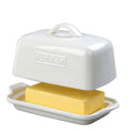 Large Butter Dish for 1 lb Block of Canadian Butter, Porcelain Butter Keeper Fit a Full Pound Block of Butter, Butter Container for an Entire Pound Butter, ADIVEE, Color-White.