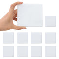 HOME MASTER HARDWARE Self Adhesive Wall Protector Square 4 inch, 10 Pack Door Handle Wall Shield Guard Door Stop, Rigid Vinyl Wall Protection Pad White 10 Pack
