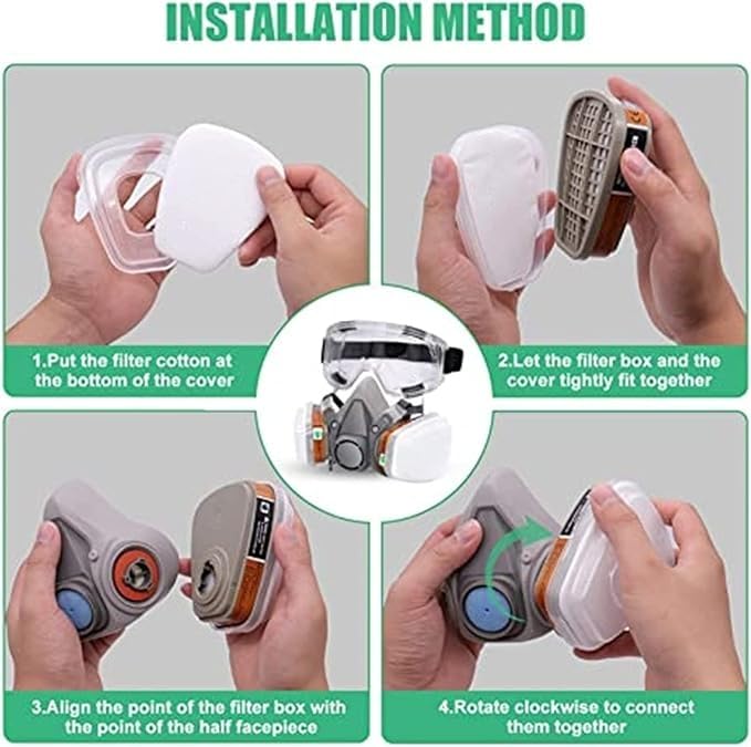 30PCS 5N11 Filter - ANUNU 6001 Filter for 6200, 6800, 6000, 7501, 7502 Series Respirator Filter Cotton Against Paint Spray Epoxy Resin Welding