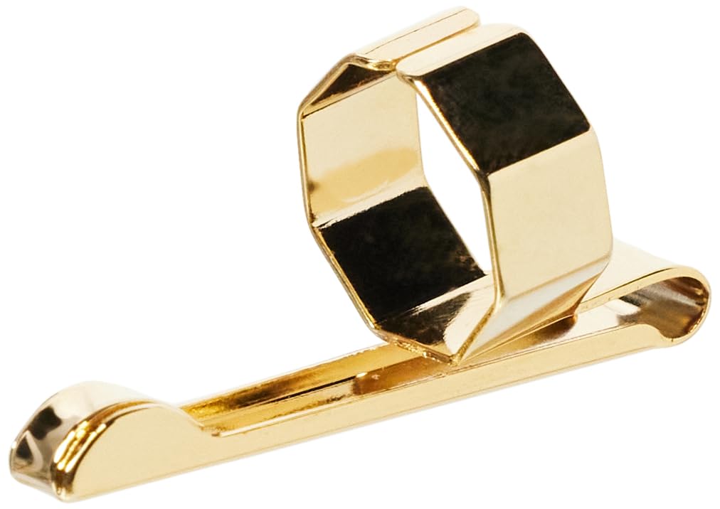 Kaweco Pen Clip Sport Octagonal in Gold for Sport, Calligraphy and Sketch Up Series I Pencil Holder with Subtle Logo | Accessory Made of Stainless Steel