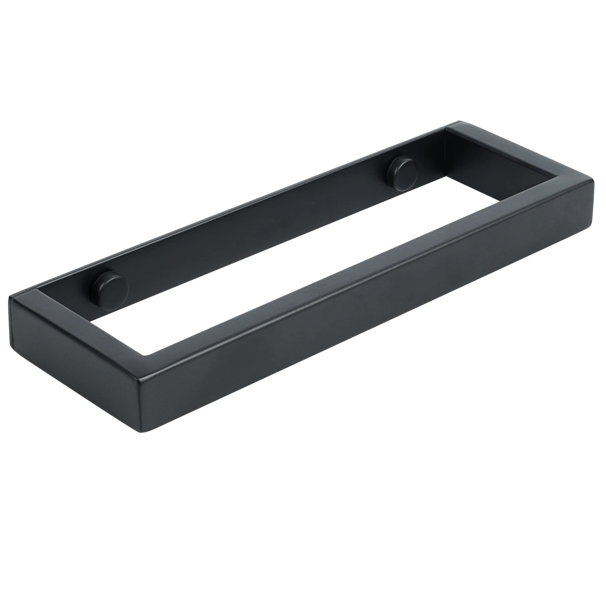 Sayayo Hand Towel Holder, Black Towel Bar Adhesive & Screw Mounting for Bathroom Kitchen, 8 Inch Bathroom Towel Rack, SUS304 Stainless Steel Wall Mounted