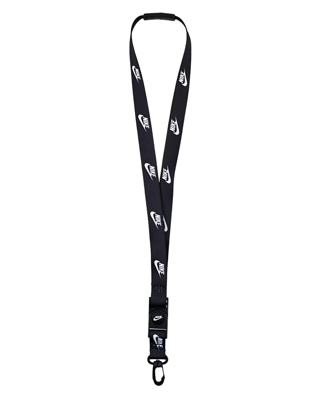 Nike Club Breakaway Lanyard – Futura Logo Neck Strap, Detachable Buckle & Swivel Hook for ID & Keys, One Size, Black | White, One Size