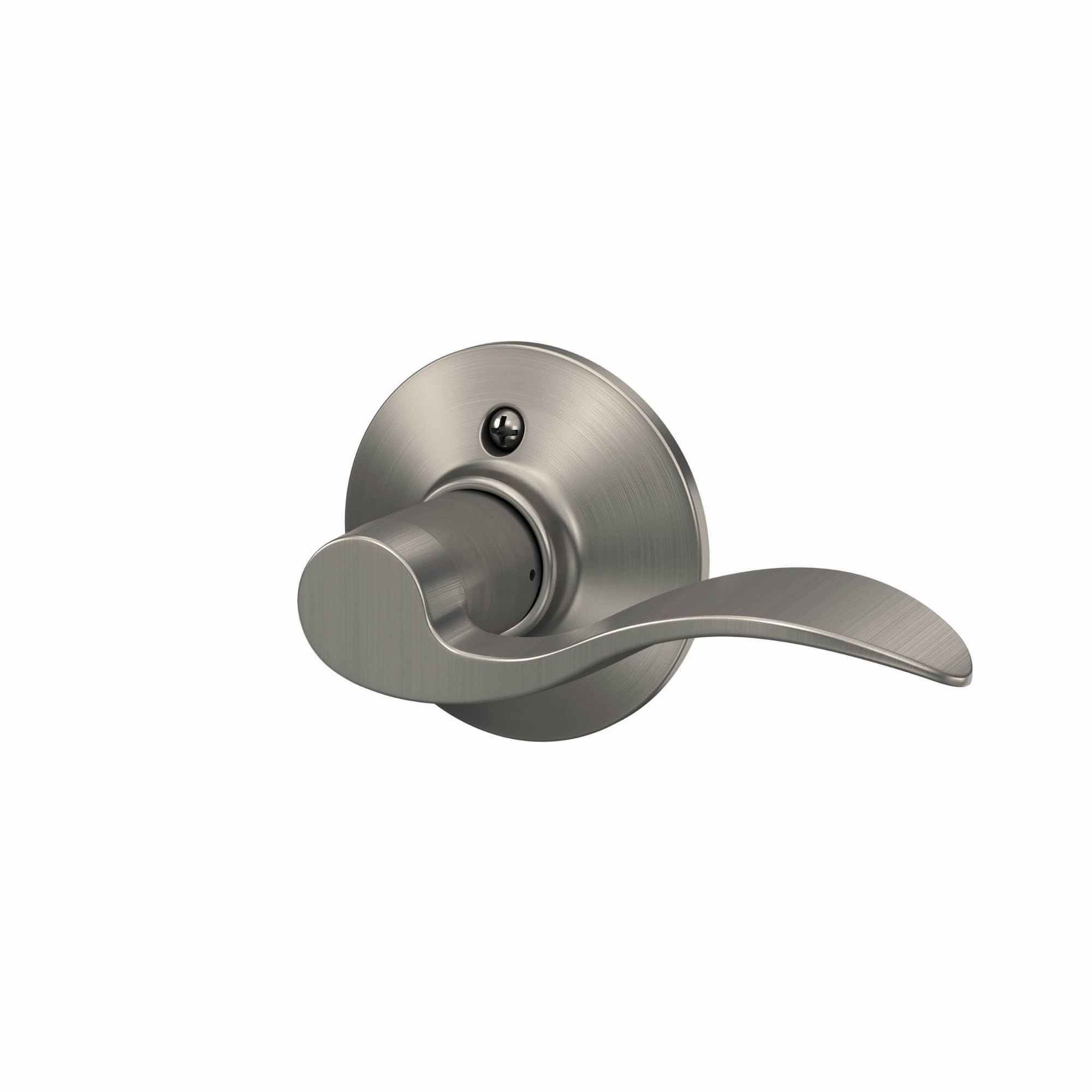 Schlage F170 Acc 619 RH Right Handed Accent Door Lever with Standard Trim, One-Sided Non-Turning Dummy Handle, Satin Nickel