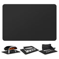FLASLD Fireproof & Waterproof Under Blackstone Griddle BBQ Mat, Protect Your Prep Table and Outdoor Grill Table - Heat Resistant Grill Table Mat (Black,16 x 24in)