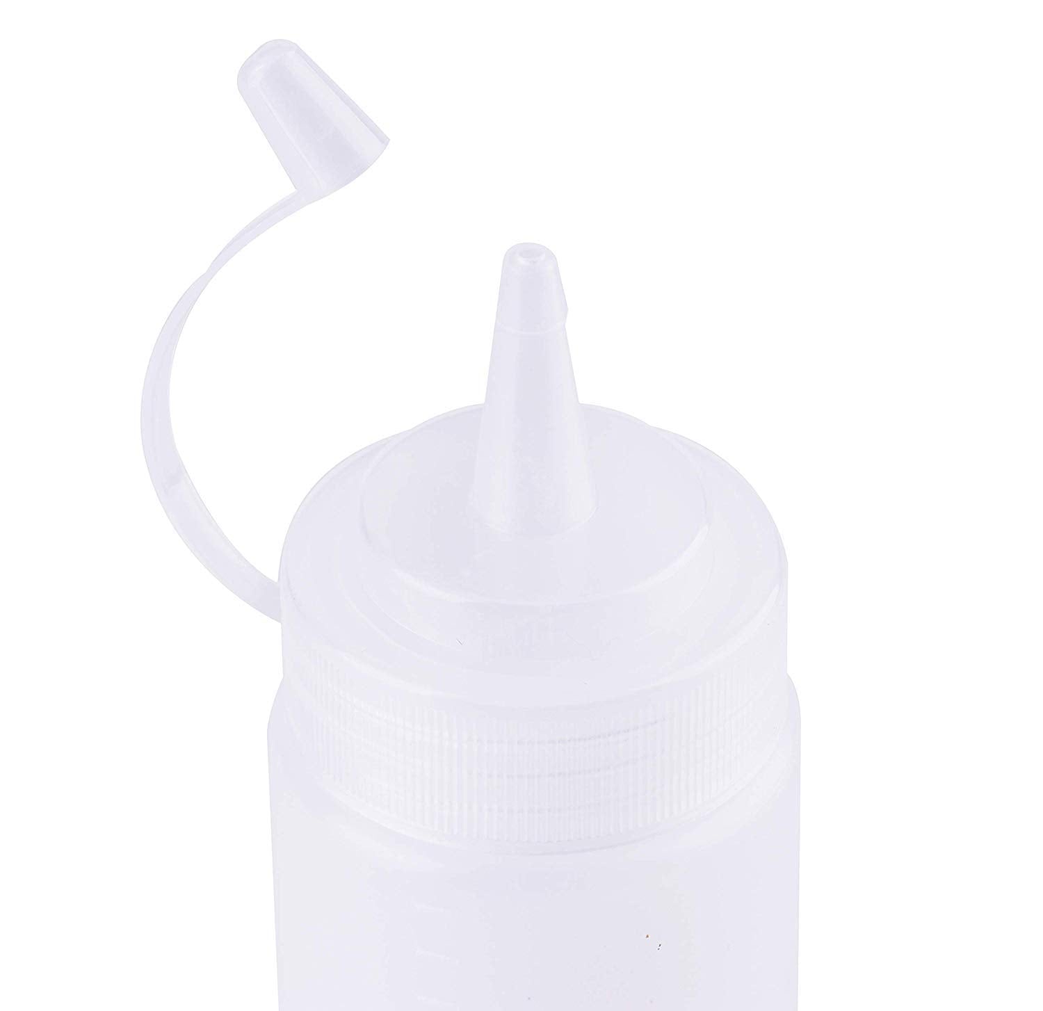 12 pack 8 Oz Plastic Squeeze Squirt ketchup bottle Condiment Bottles with Twist On Cap Lids and Discrete Measurements - For for Sauce Ketchup BBQ Dressing Workshop, Pancake Art Dispenser and More