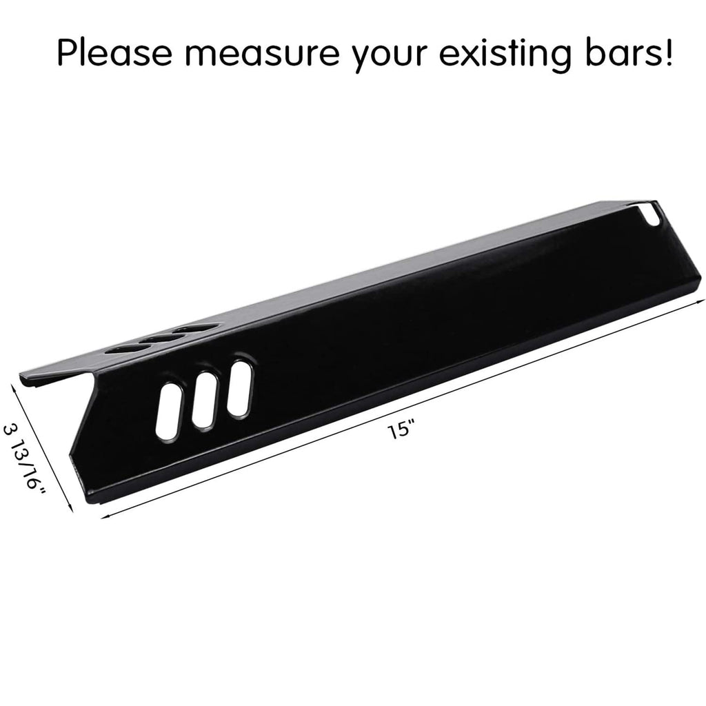 GFTIME 15'' Grill Heat Plates Replacement Parts for Backyard GBC1460W, GBC1461W, BHG, Dynaglo DGF510SBP, DGF510SSP, Phoenix, Montana, Uniflame Grill, BY15-101-001-02, Porcelain Steel, 4-Pack