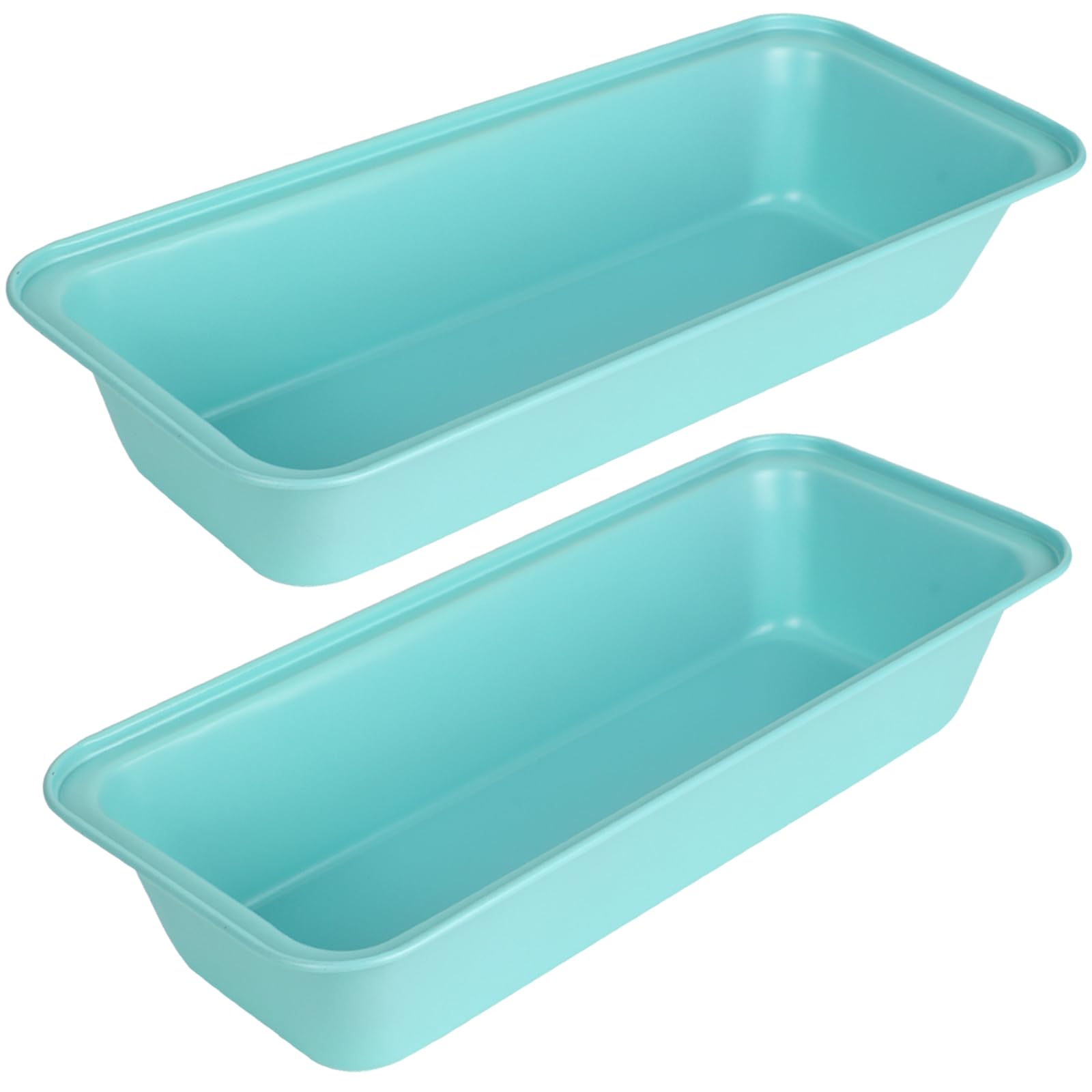 Barlket Bread Loaf Pans, 13x5 Inch Bread Pan Nonstick Set of 2, Carbon Steel, with Rounded Corners, Extra Large 2.6" Deep Bread Tins for Baking Meatloaf, Cakes, Sandwich, Toast, Blue Color