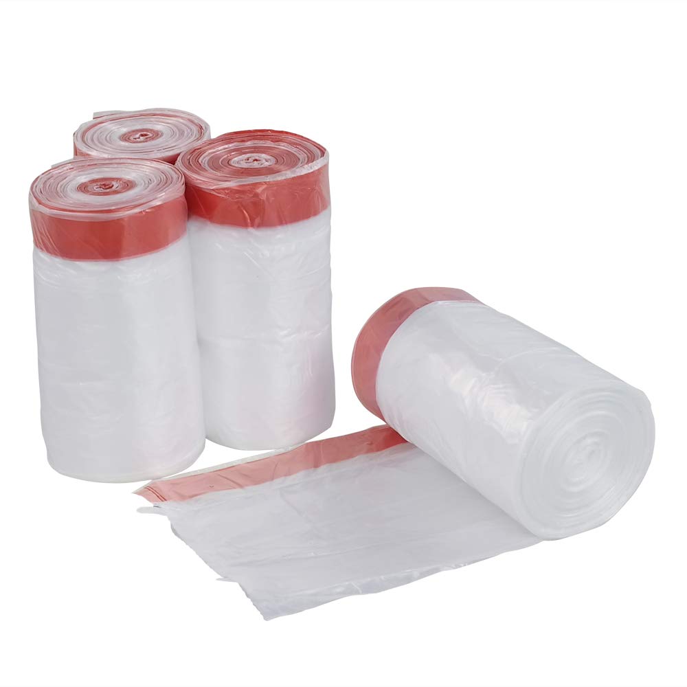 EudokkyNA 3 Gallon Drawstring Garbage Bags, Clear Kitchen Trash Bag, 220 Bags/4 Rolls