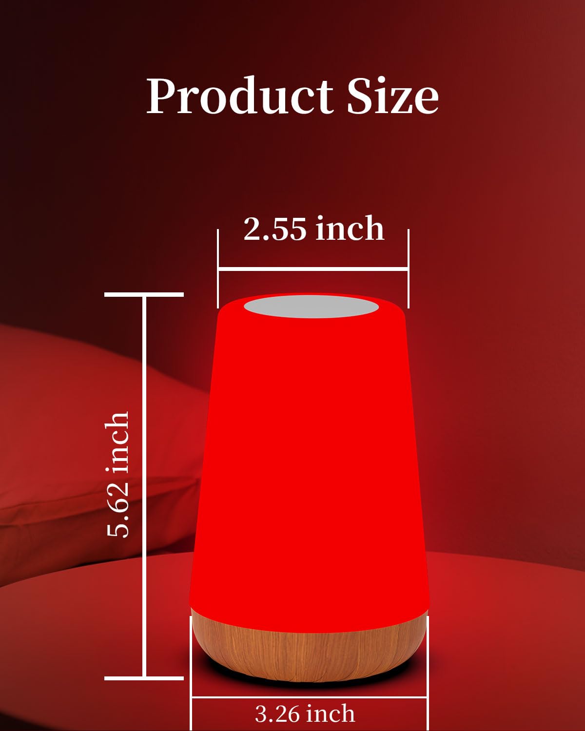 TLAOTNIY Red Light for Sleep Aid LampBlue Light Blocking Dimmable for Stress Relief Relaxation Travel Meditation and Yoga, 670nm Red Lamp