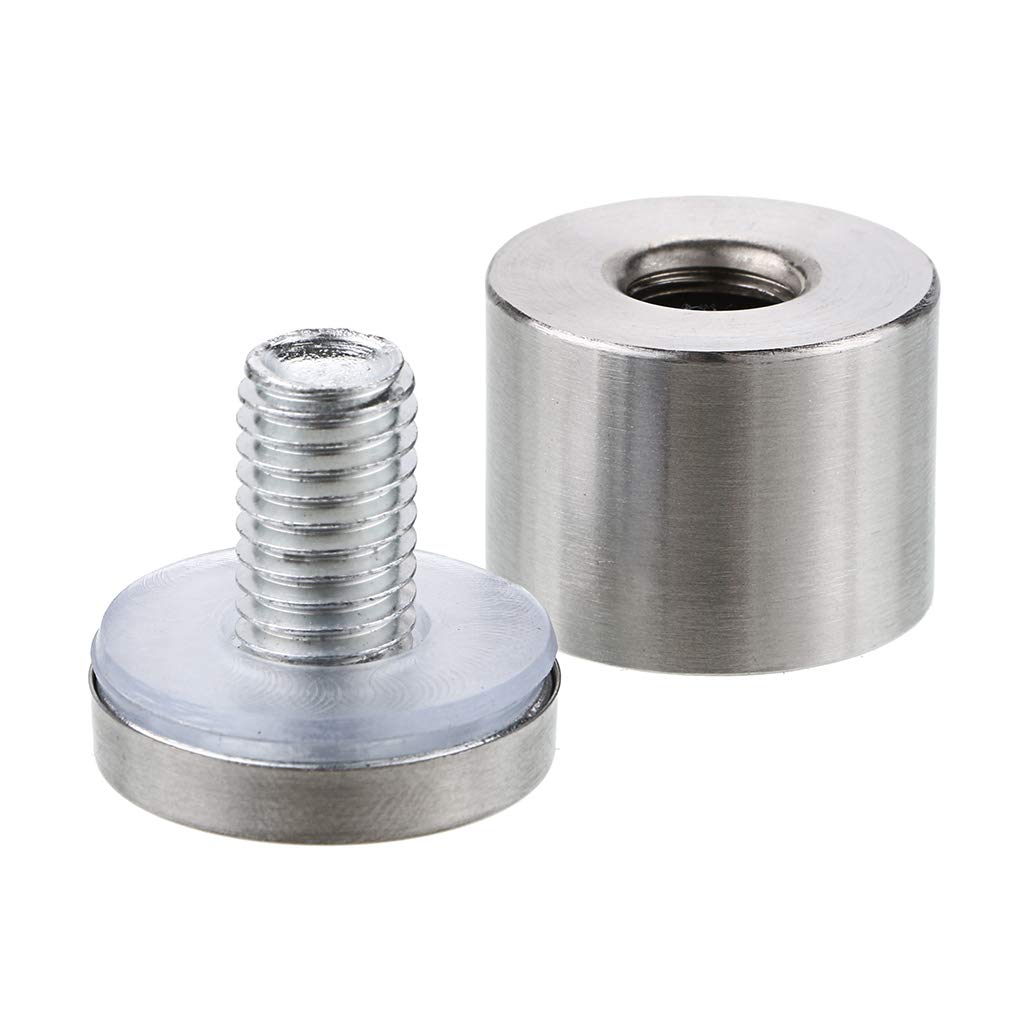 BTSKY 24 Pack Sign Standoff Screws 1 x 1 Inch, Advertising Glass Standoff Nail Hardware, Stainless Steel Standoffs for Glass Panel Plexiglass Picture