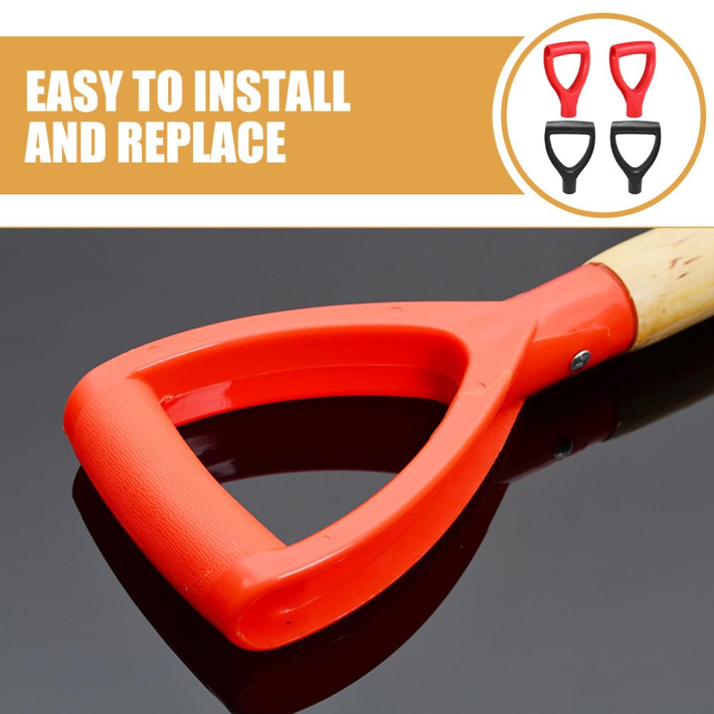 Yardwe 4PCS Plastic Spade Handle Shovel D Grip Handle,32mm/1.26" Inner Diameter PVC Shovel D Grip Handle,Replacement Handle for Digging Raking Tool