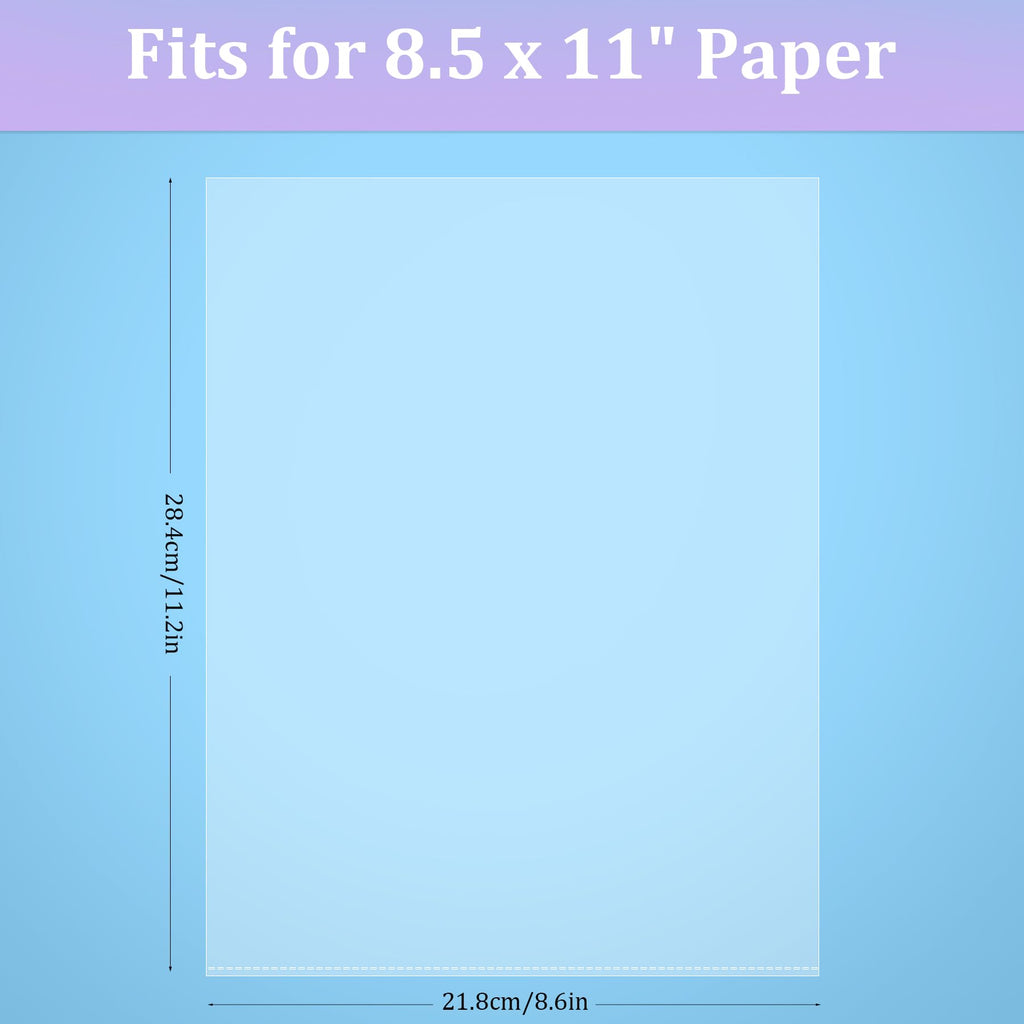 AKONEGE 100 Pack No Holes Sheet Protectors, 8.5 x 11 Inch Letter Size, Polypropylene (PP), Top Loading, Heavyweight Plastic, Clear View, Document & Artwork Protectors