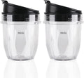 Replacement Cup with Lid (2 Pack), 12oz Cups for Ninja Auto iQ Ninja Blender Auto iQ Seris Ninja CT800C/CT805/CT810/CT810C/CT815A/CT815C, BN401 BN751 BN801 Foodi SS351 SS151 SS401