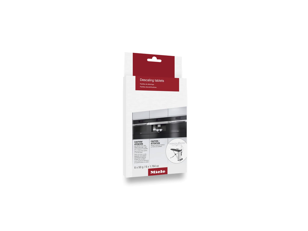 Miele Descaling Tablets for Coffee Machines, Steam Ovens, FashionMaster, Ovens and Cookers, Pack of 6 - 11201170