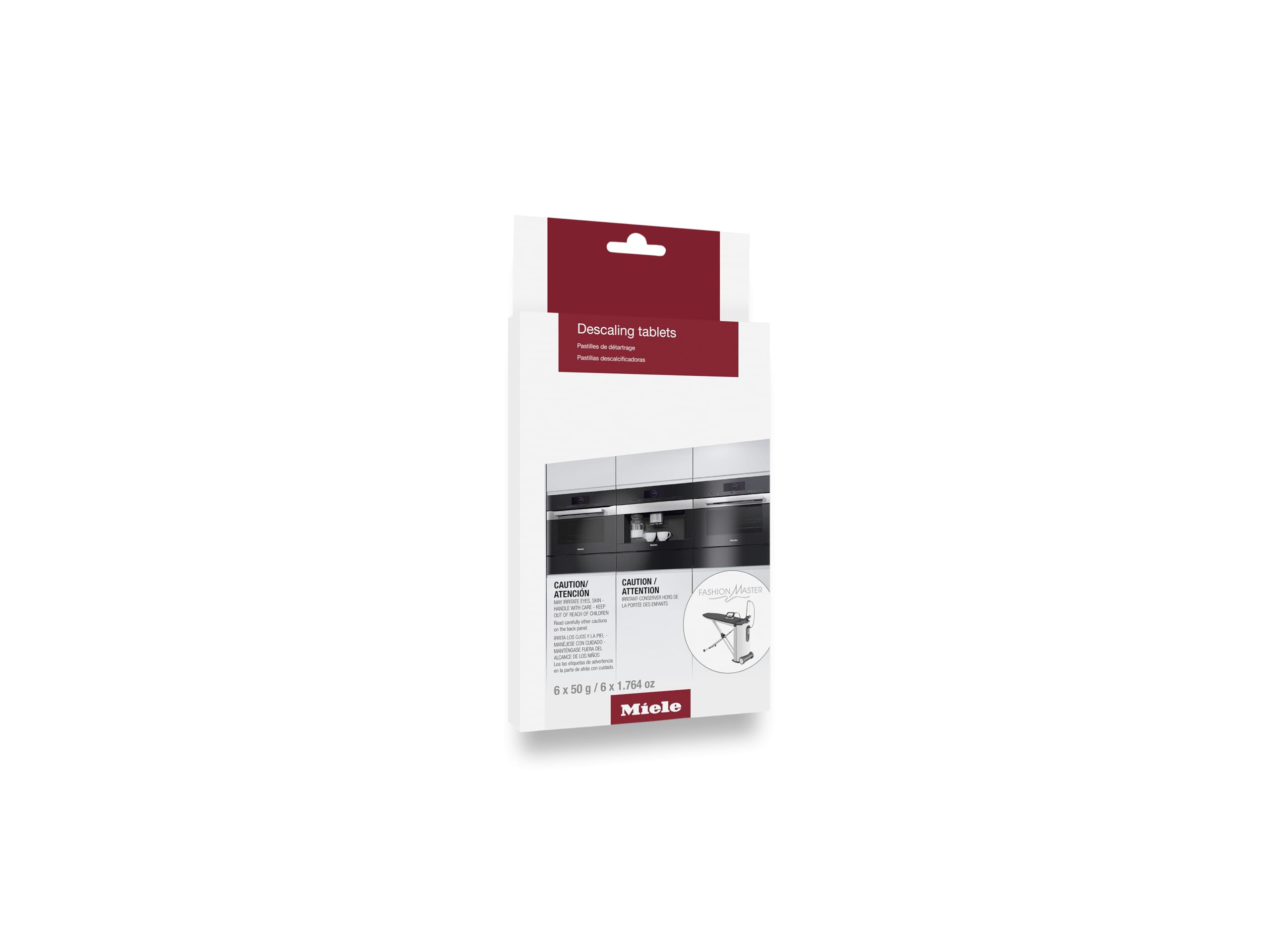 Miele Descaling Tablets for Coffee Machines, Steam Ovens, FashionMaster, Ovens and Cookers, Pack of 6 - 11201170