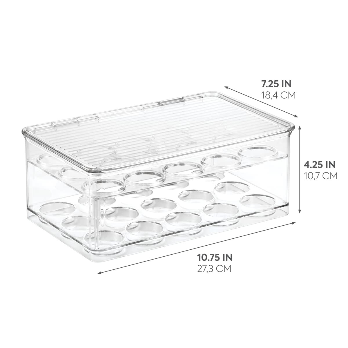 iDesign Linus Stacking 2-Tier Single Serve Coffee Pod Holder with Lid-Clear