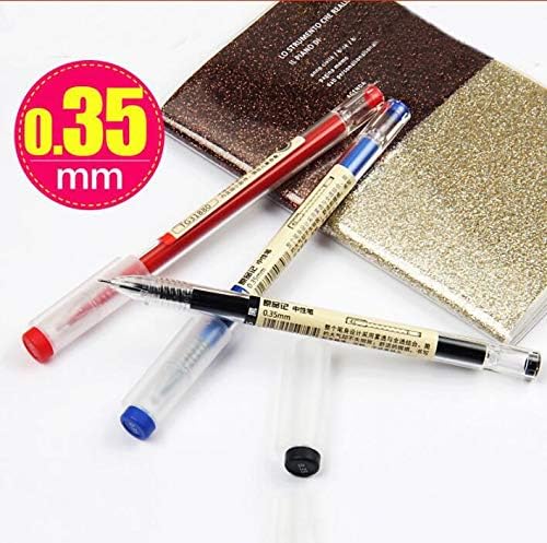 Gel Ink Pen Extra fine point pens Ballpoint pen Liquid Ink Rollerball Pens 0.35mm Premium Quick Drying Pen for Japanese Office School Stationery Supply 12 Packs (4 Black 4 Blue 4 Red)