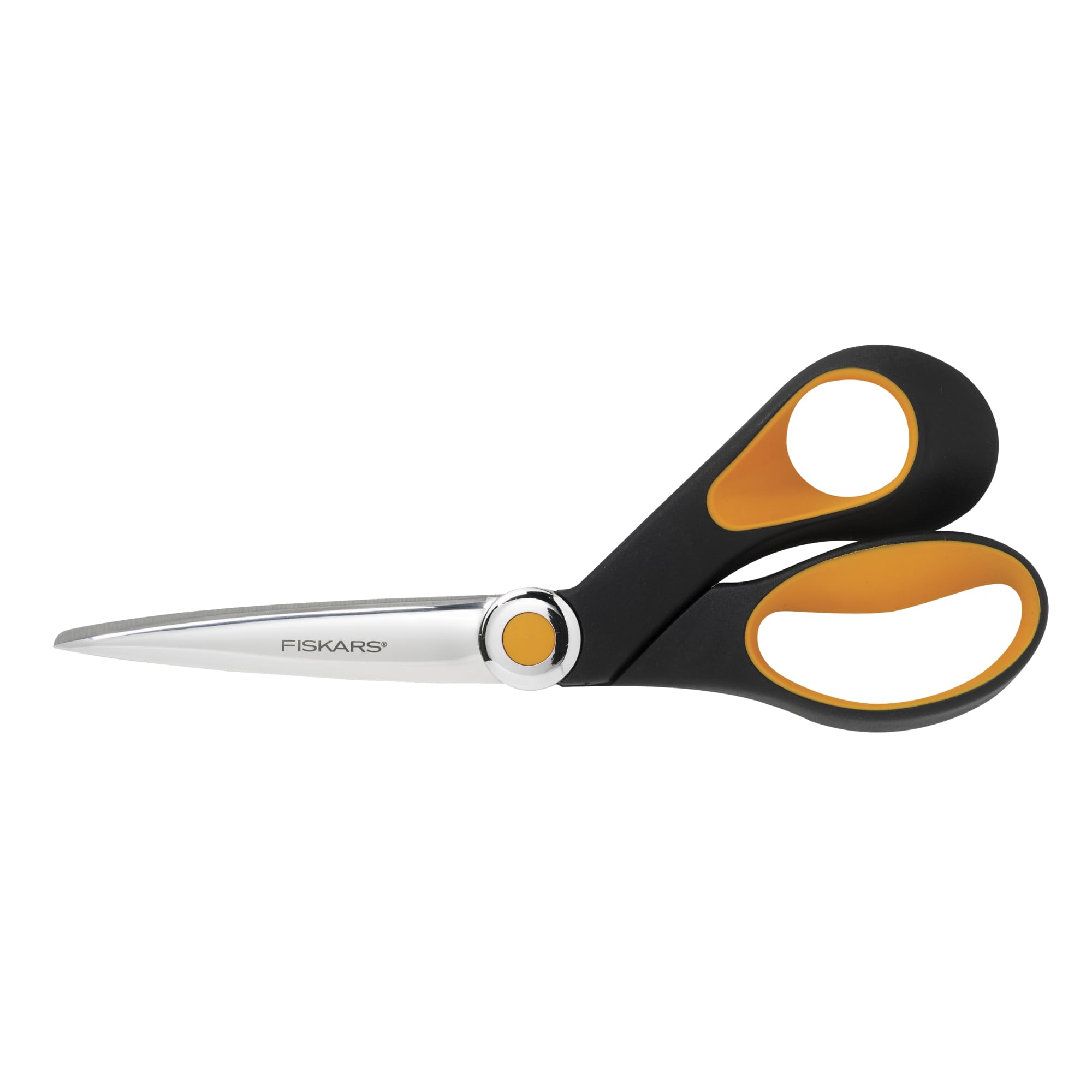 Fiskars RazorEdge Fabric Scissors, Precision-Ground Stainless Steel Blades, Heavy Duty Softgrip Handle, 8", Black