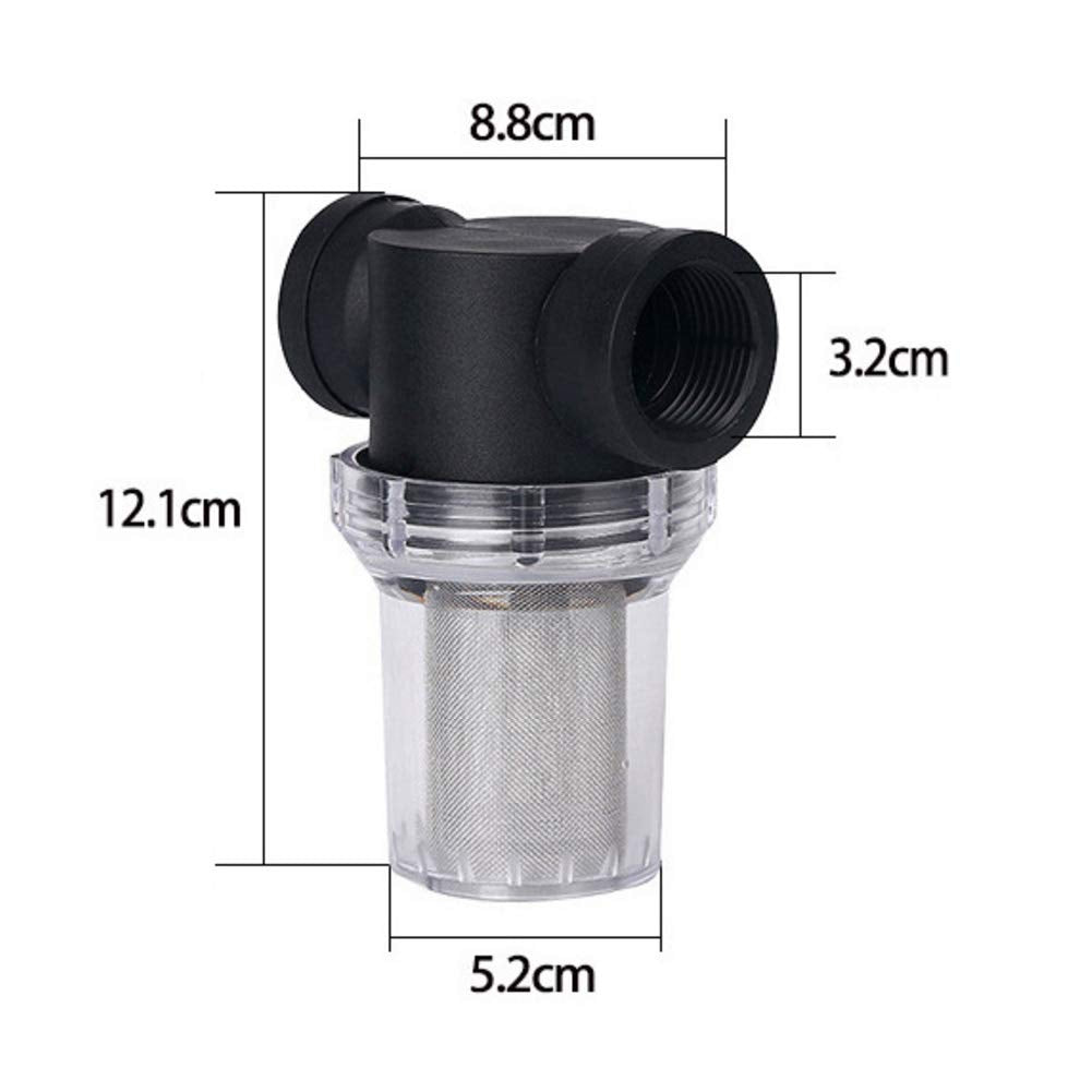 Denpetec 1Pcs Garden Pond 1 inch Inline Mesh Strainer Water Pump Filter Irrigation High Flow Pipeline Filter Garden Interface Strainer(Size:80 mesh)