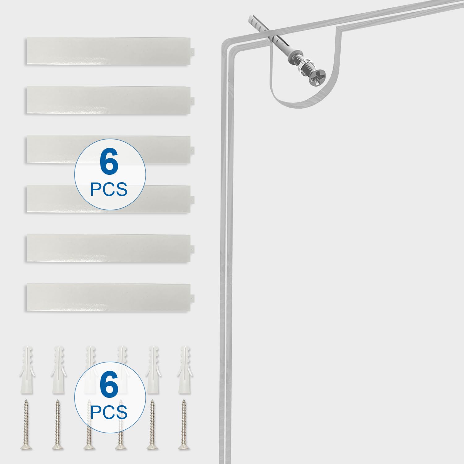 BlueValley Clear Acrylic Sign Holder 8.5x11 - Wall Mount Plexiglass Ad Poster Picture Frame with Sticker & Screw, Vertical Plastic Menu Sign Holders for Window Wall Display Brochure Flyer Document Certificate - 3 Pack