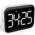 VOCOO Magnetic Kitchen Timer for Cooking with Count Up Countdown, Digital Timer Battery Powered with Large Display, 2 Brightness and Volume Levels for Classroom, Teacher, Kids (White)