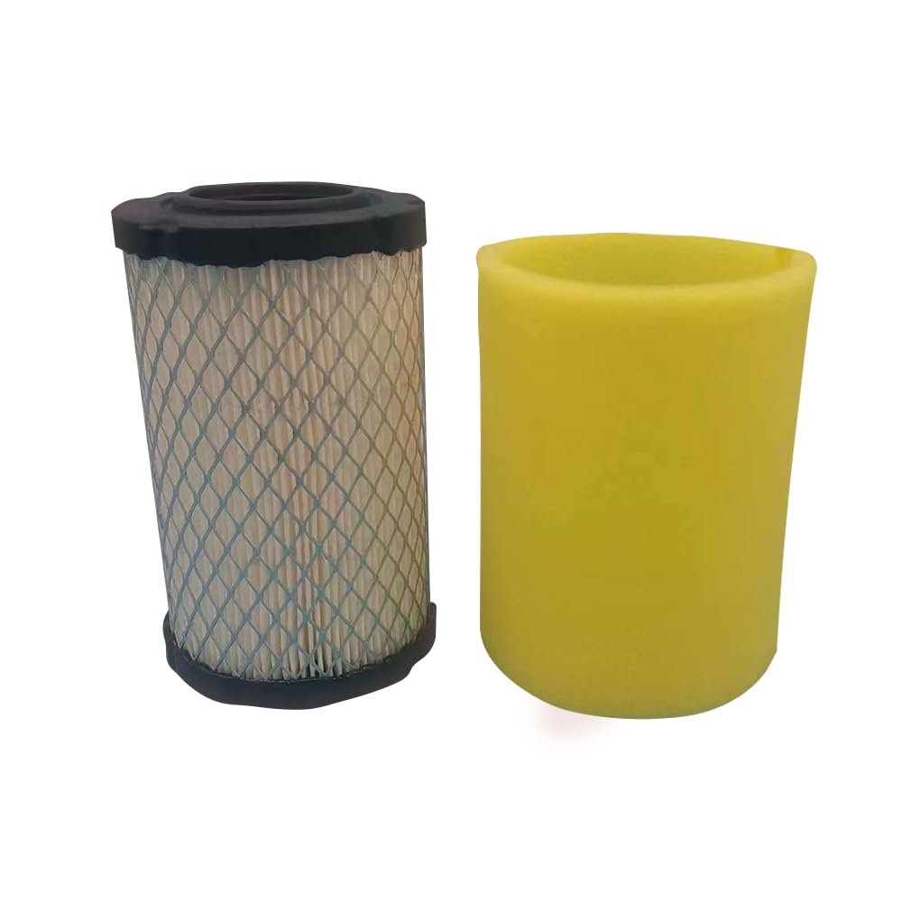 Quaprodur 2 Pack 796031 Air Filter Compatible with Briggs 797704 594201 591334 796031 MIU13038 GY21435 MIU13963 Lawn Mower with Pre Filter