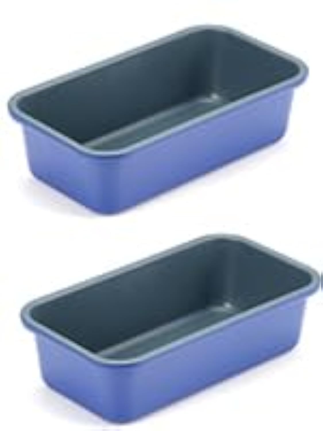 monfish loaf pans set of 2 haze blue non-stick coating Royal blue carbon steel loaf bread pans for home baking 9x5inch