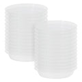 Hyuetrsa 5 Inch Plant Saucer, 50 pcs Clear Plastic Plant Trays, Plant Pot Saucers with No Holes, Round Planter Drip Tray for Indoors and Outdor Garden