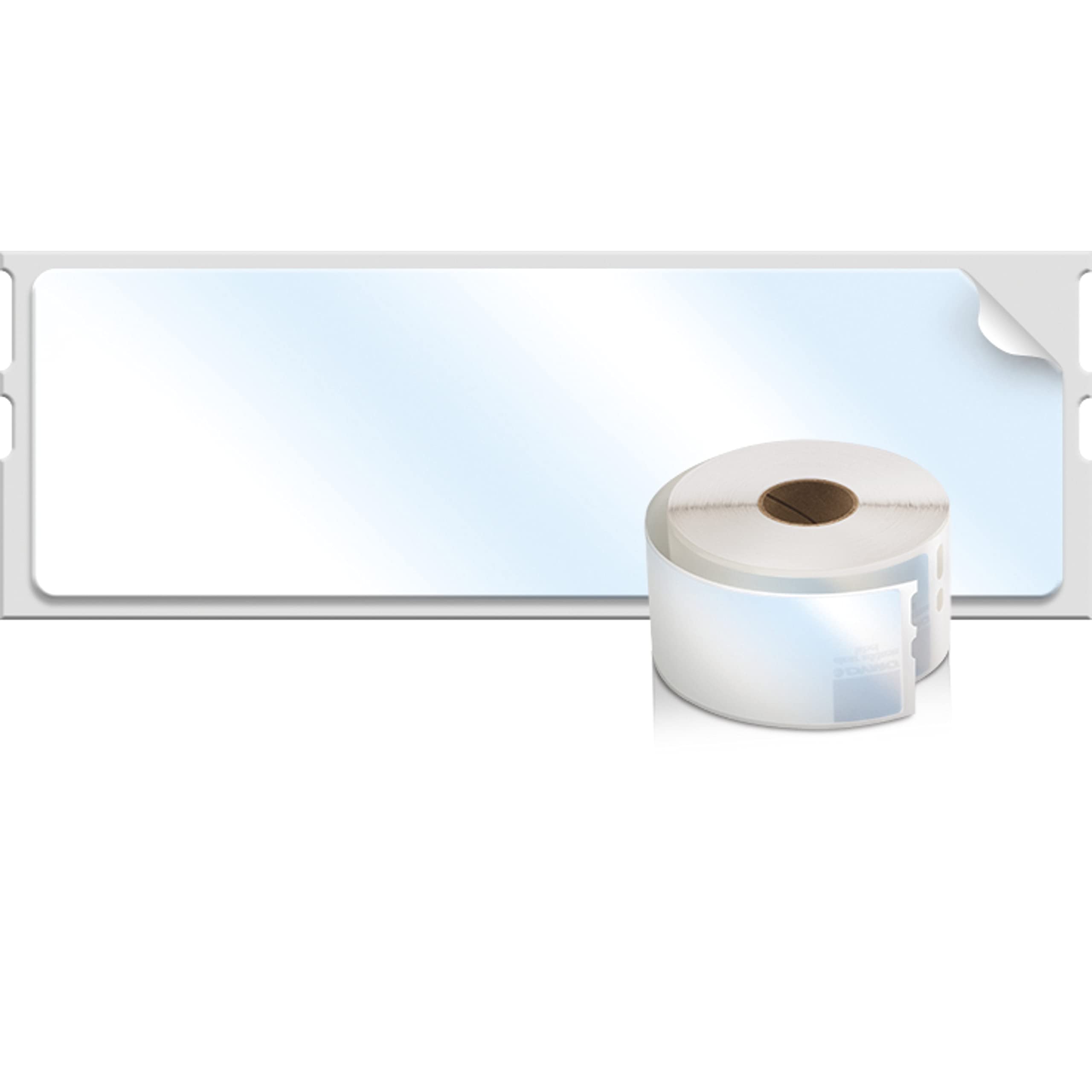 DYMO LabelWriter Address Labels, Clear, 1-1/8" x 3-1/2", 1 Roll/Box, 130 Labels/Roll (30254)