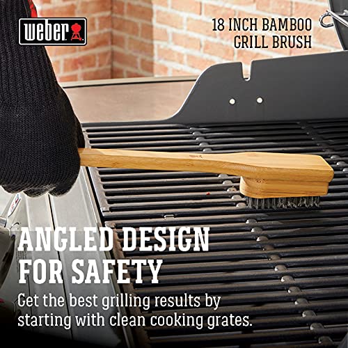 Weber 18in Bamboo Brush for Cleaning BBQ Grill