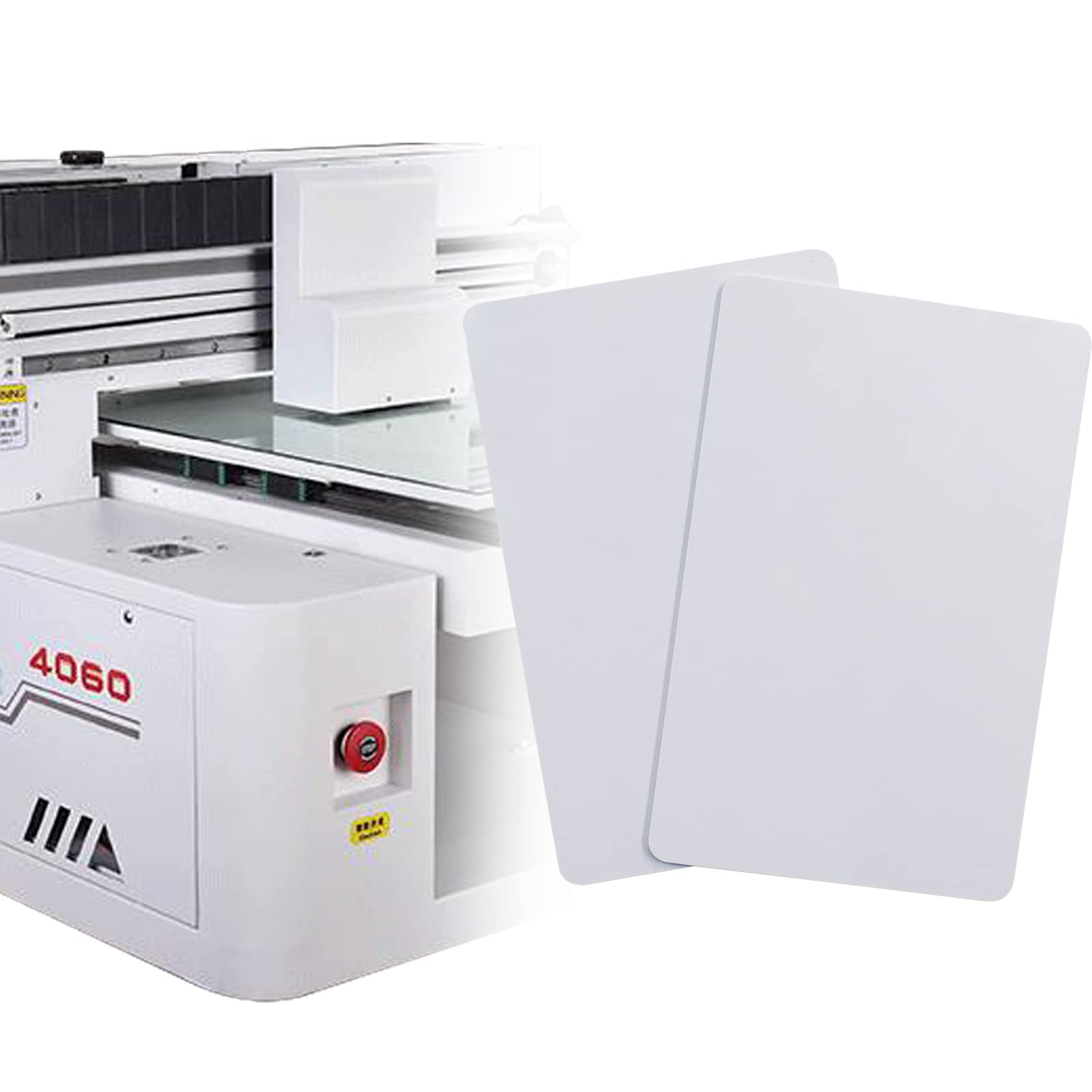 VANRA 250 Pack Premium Blank PVC Cards for Photo ID Badge Printers CR80 30 Mil White Plastic Card for Standard ID Cards and Identification Badges