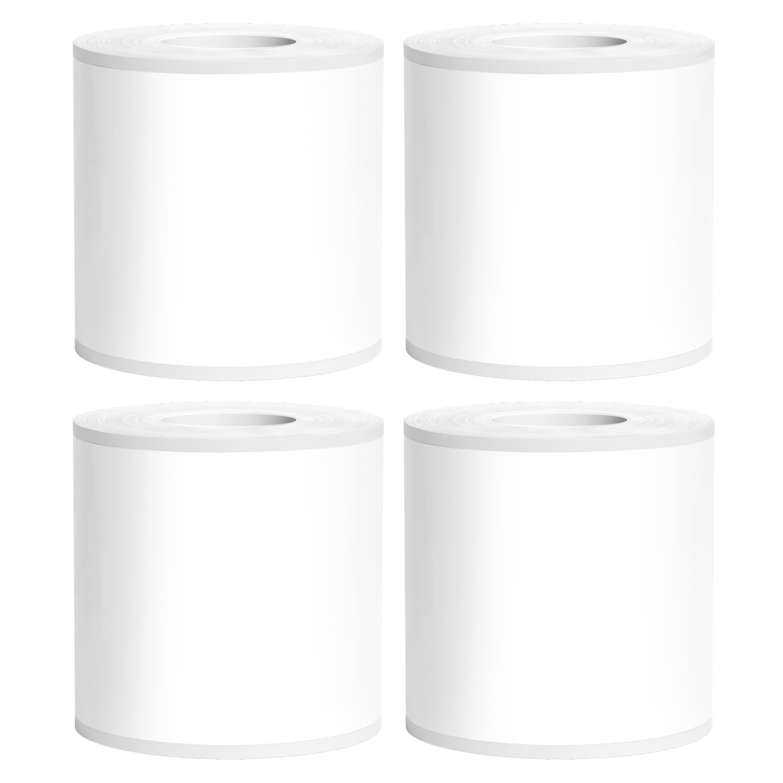 SUPVAN T50M Series Label Maker Tape, 4 Rolls 50mm x 80mm 100 Labels/Roll Genuine Laminated Thermal Label Tape Refill, Waterproof Oilproof Highly Adhesive Auto Detect Labels, Black on White