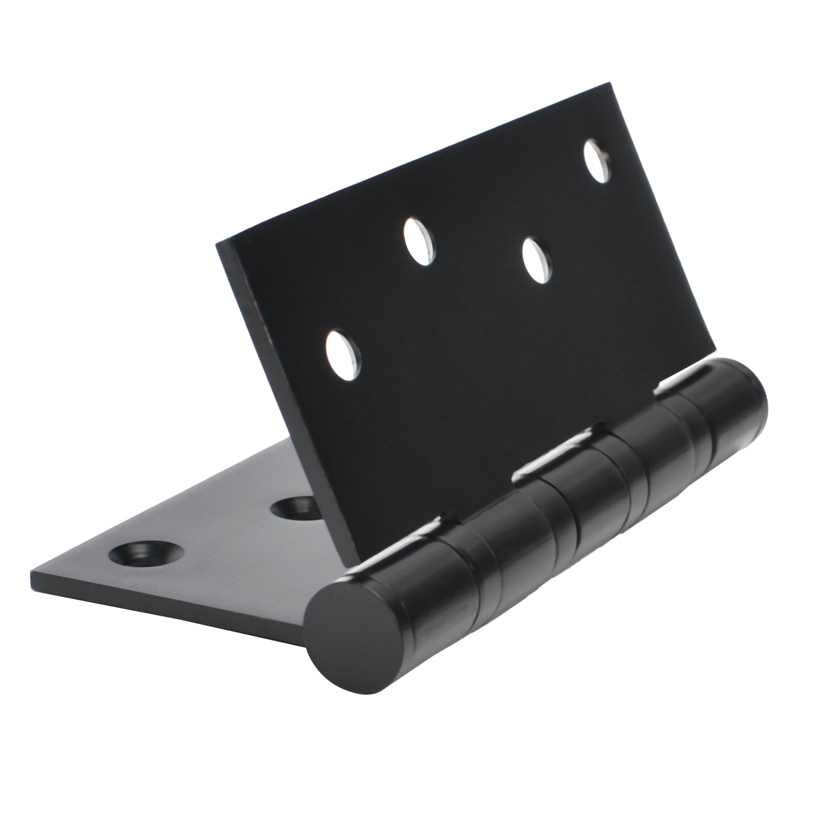 3 Pack 4 inch X 4 inch Heavy Duty Black Door Hinge, Interior & Exterior Door Hinges with Square Corner Ball Bearing, 0.11" Thickness Stainless Steel, with 24 Screws (Matte Black Hinge)