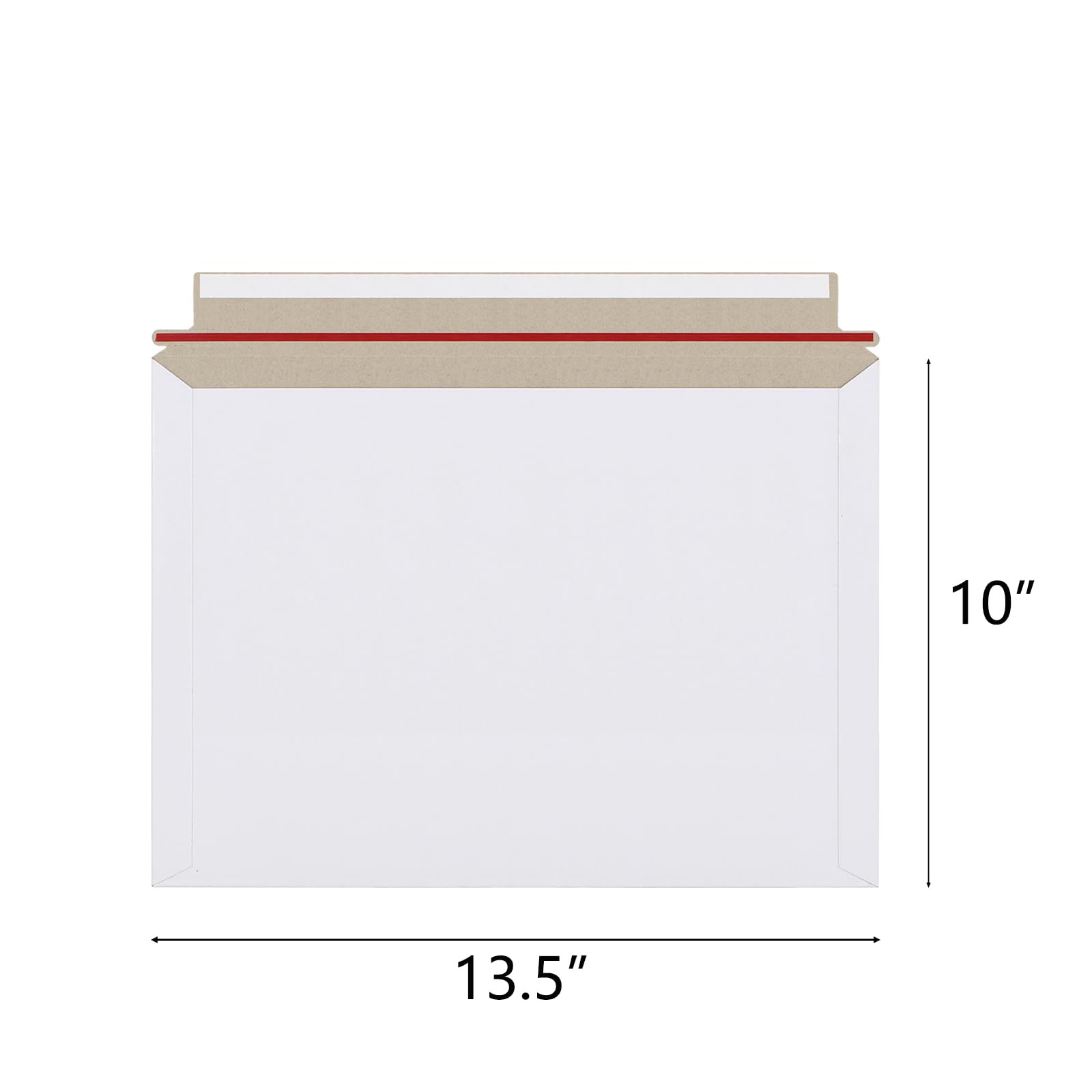 zmybcpack 50 Pack 10x13.5 inch Self Seal Rigid Mailer Photo Document Mailers Stay Flat White Cardboard Envelopes White Photography Mailers for Papers,Photos, Document