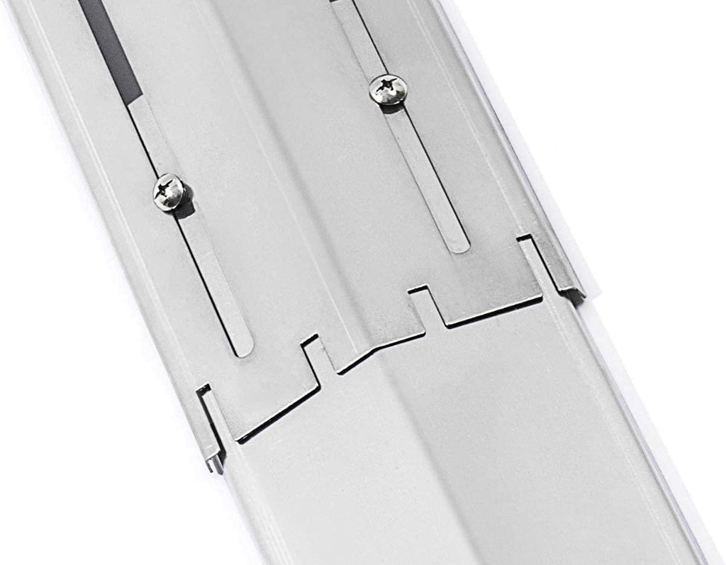Universal Adjustable Stainless Steel Replacement Heat Plate Shield Heat Tent Flavorizer Bar Burner Cover Flame Tamer for Gas Grill, Extends from 12" up to 21" L (Stainless Steel-3 Pack)