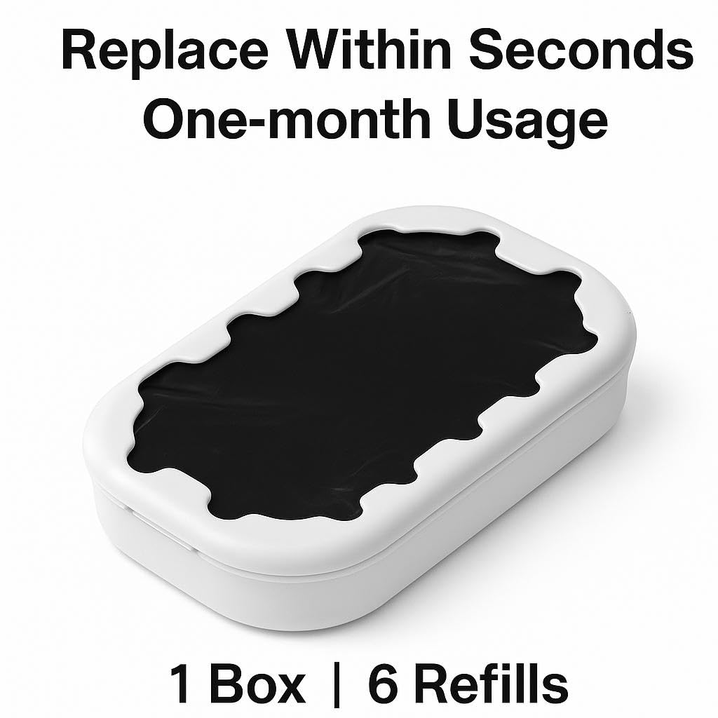 AVIQUE Automatic Trash Can Refill Ring | Official Self Changing Garbage Bag for AVIQUE Touchless Sensor Smart Trash Can | 6Pack - 150 Count (6 Months Supply)
