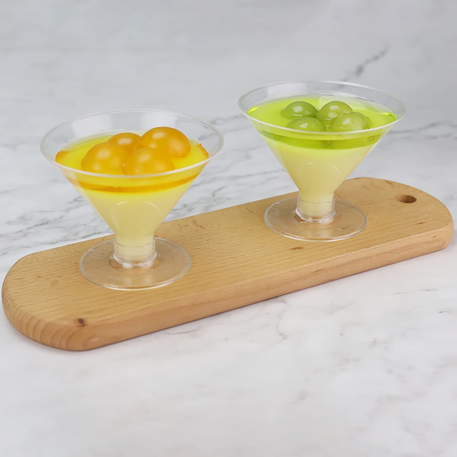WUWEOT 60 Pack Plastic Martini Glasses, 5 Oz Unbreakable Tall Cocktail Glasses, Reusable Appetizer Dessert Cups Drinkware for Home Bar Restaurant Party Supply