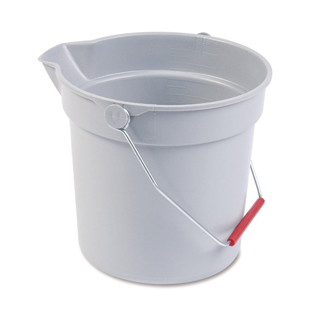 Rubbermaid Commercial Products BRUTE 10-Quart Round Bucket, Grey
