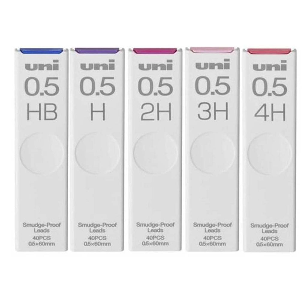 Uni Mechanical Pencil Lead,"The Uni" Smudge-Proof Leads 0.5mm（ULS0540）/HB,H,2H,3H,4H,B,2B,3B,4B,F 10Pack/total 400 Leads, amazdone Sticky Notes Value Set