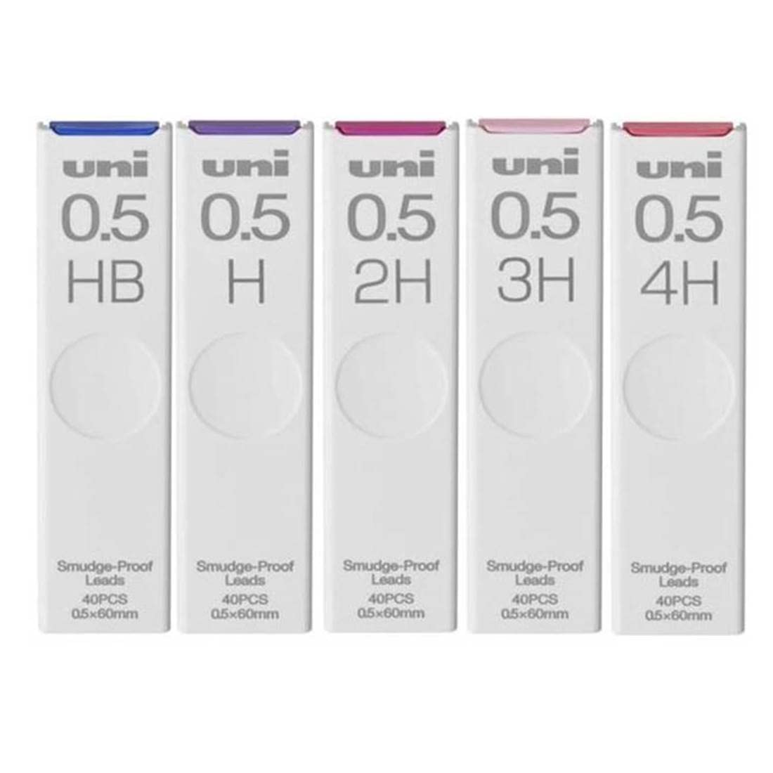 Uni Mechanical Pencil Lead,"The Uni" Smudge-Proof Leads 0.5mm（ULS0540）/HB,H,2H,3H,4H,B,2B,3B,4B,F 10Pack/total 400 Leads, amazdone Sticky Notes Value Set
