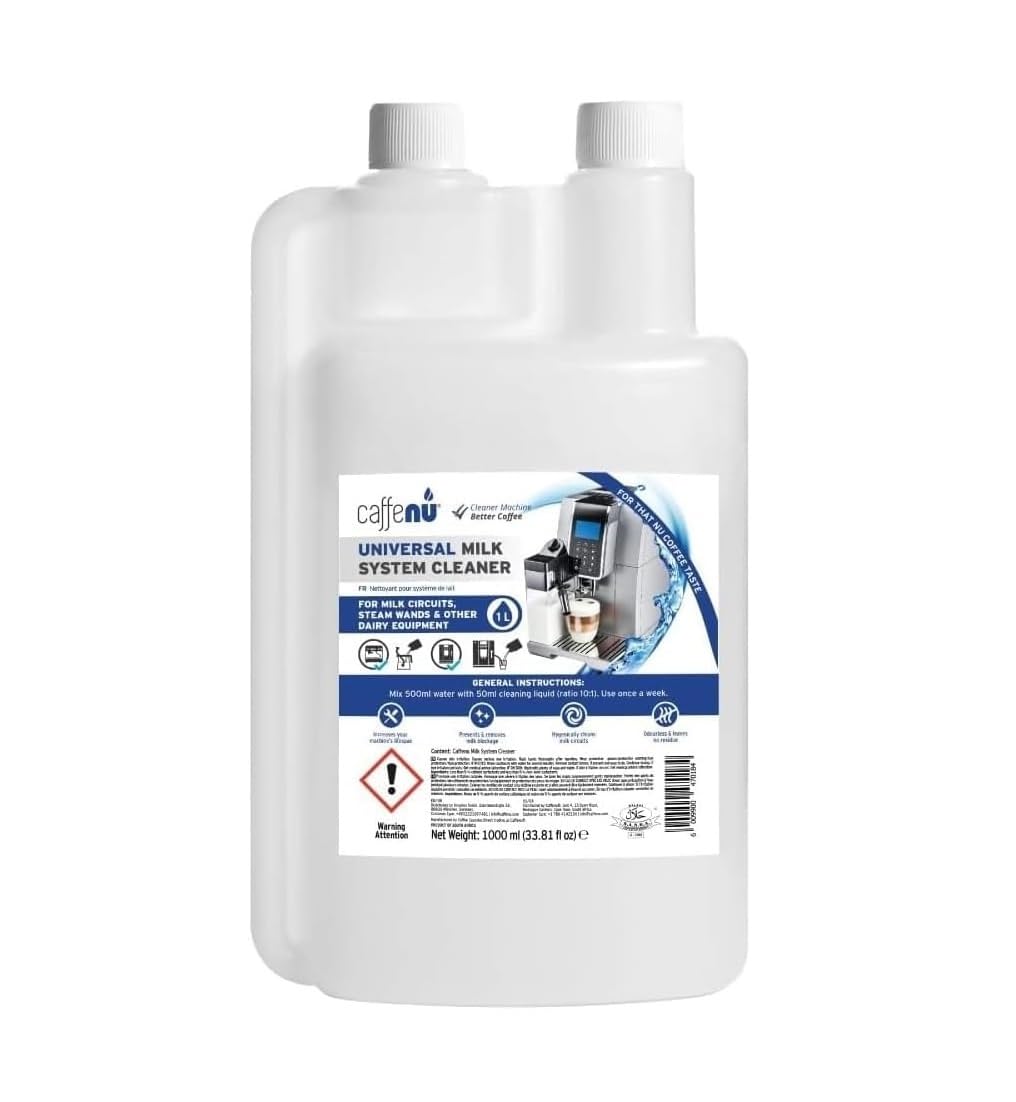 Milk Frother Cleaner for Coffee Machine Cleaner. 33 fl oz. Alkaline Milk System Cleaner. Complete Barista Kit. Barista Accessories With Up to 32 Cleans.