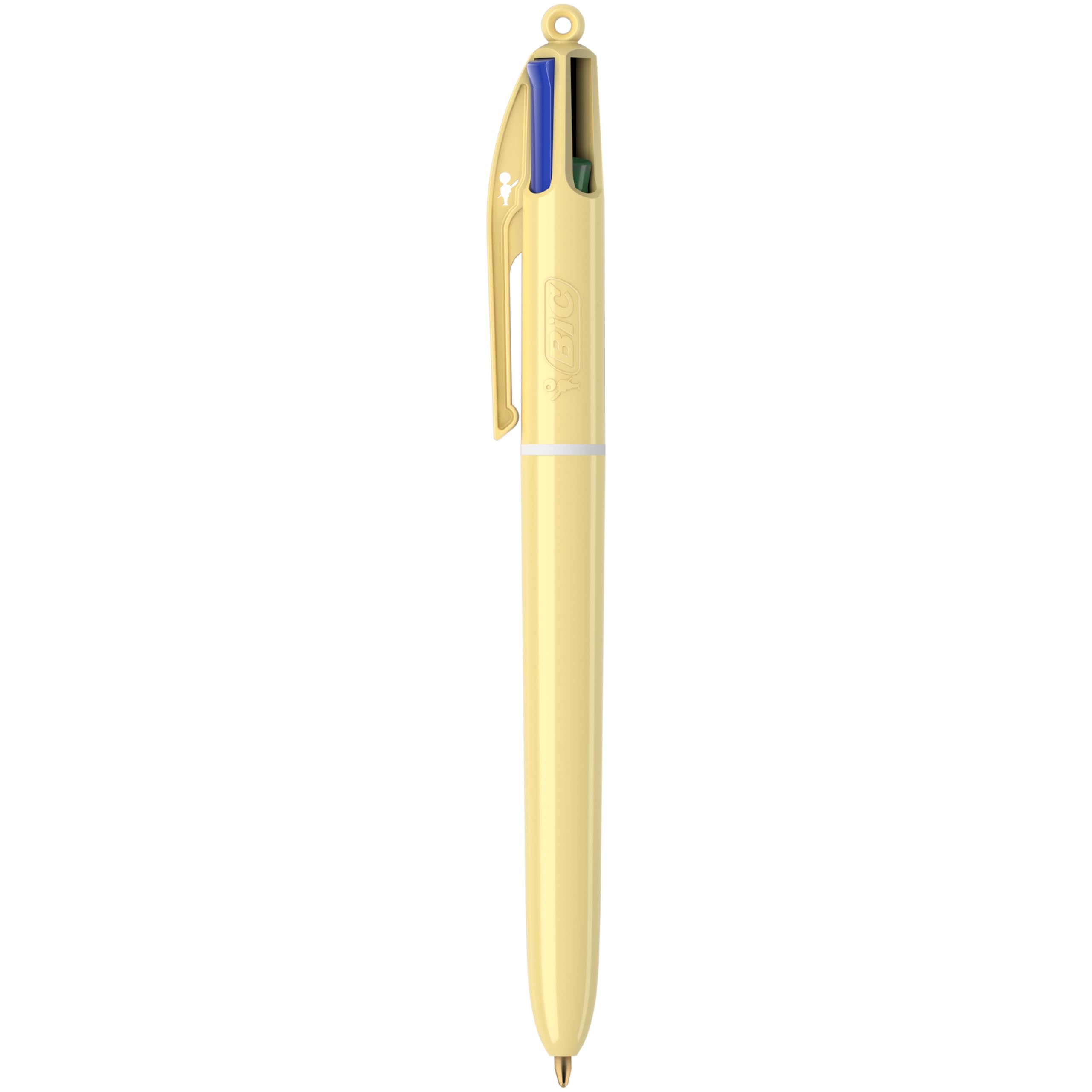 BIC 4-Color Pastel Barrel Multicolor Ballpoint Pens, Long-Lasting Ink and 1.0 mm Medium Point, 6-Count Pack in Black, Blue, Red and Green Ink