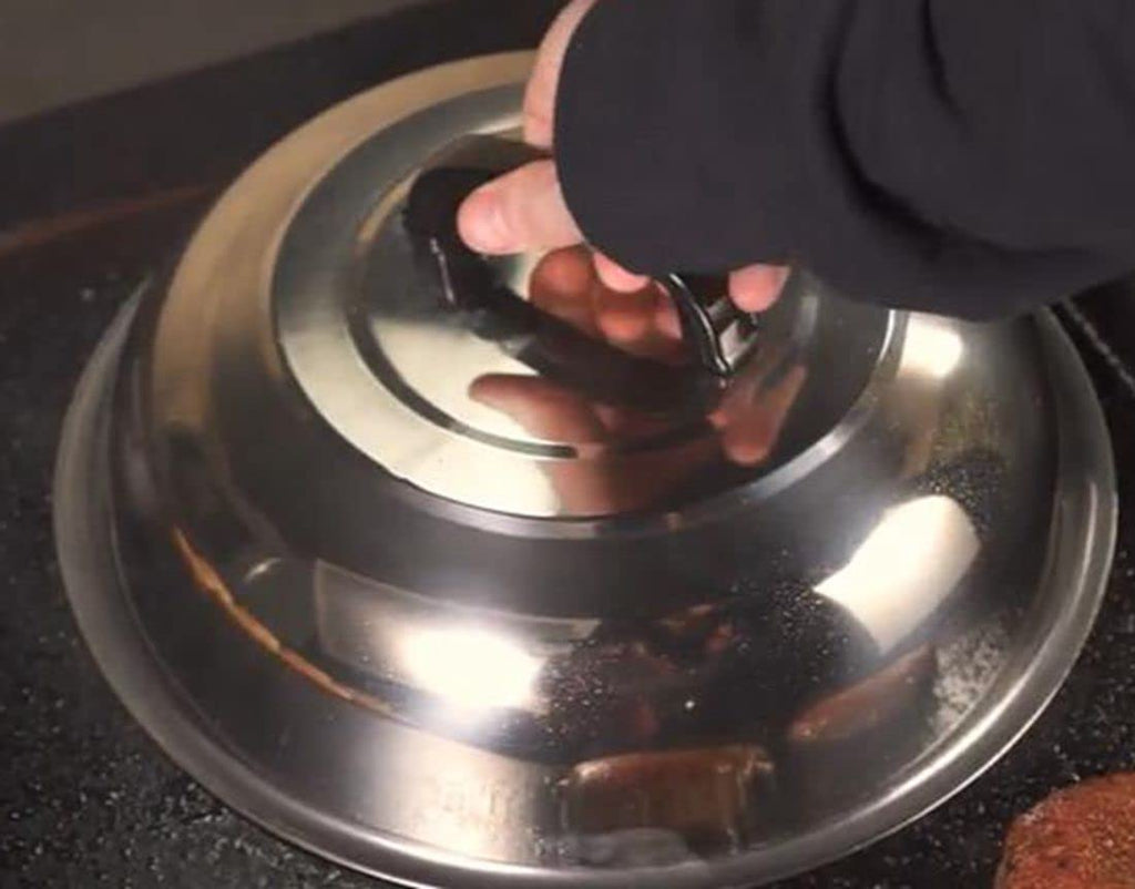 RunTo Griddle Accessories 12 Inch Round Stainless Steel Basting Cover - Cheese Melting Dome and Steaming Cover, Best for Use in Flat Top Griddle Grill Cooking Indoor or Outdoor