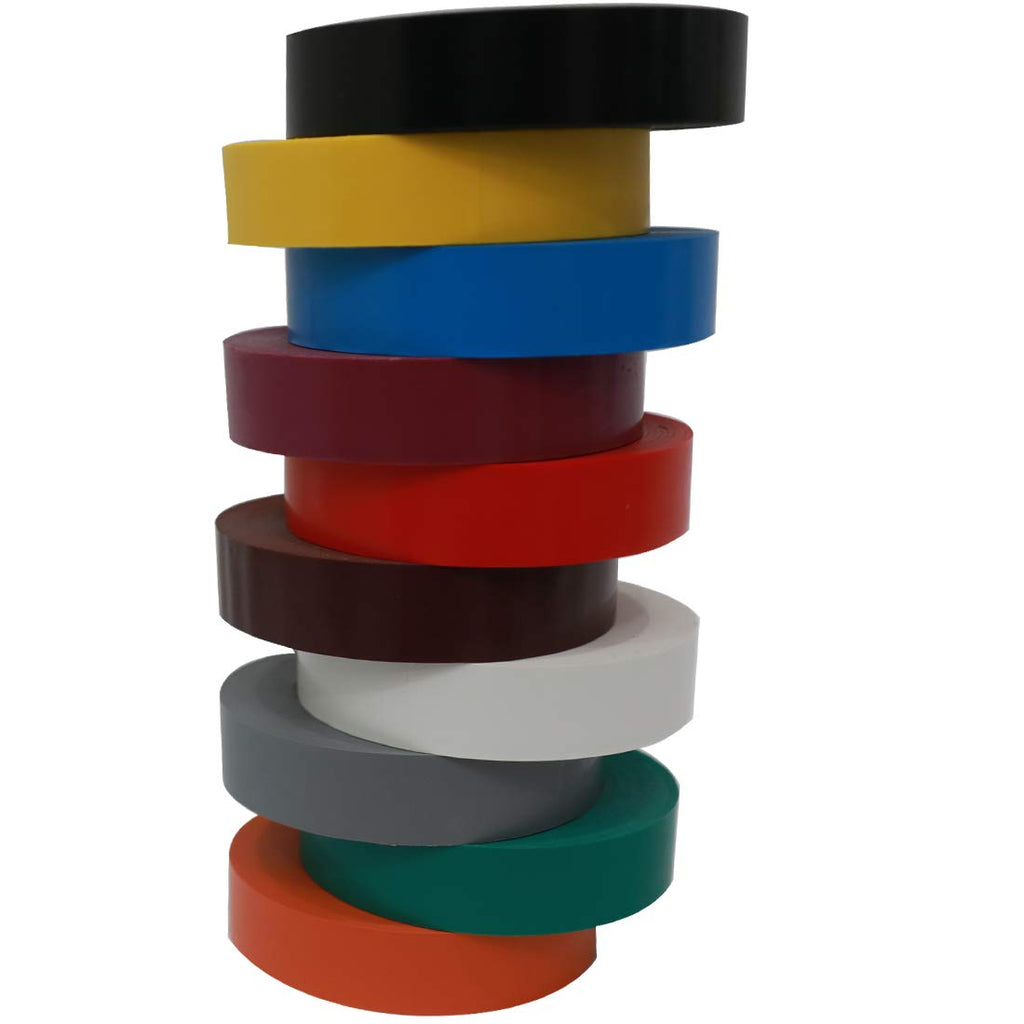 WELSTIK 10 Pack Rainbow Colorful Electrical Tape 3/4" x 66',Waterproof, Flame Retardant, Strong Vinyl Rubber Based Adhesive - Suitable for Use at No More Than 600V