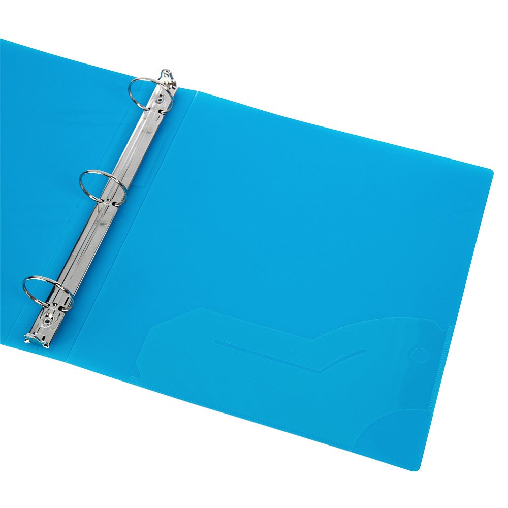 Filexec 3 Ring Binder, 1.5 Inch Capacity, Frosted, Letter Size, Pack of 6, Blueberry, Strawberry, Grape, Lemon, Lime, Tangerine (50160-6493)