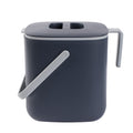 Blue Ginkgo Kitchen Compost Bin – Small [2.6L / 0.69 GAL] – Filter-Free, Odor-Tight Countertop Food Waste Pail with Handles (Made in Korea, Grey)